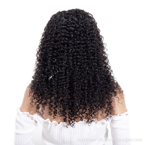 Fashion Virgin Cuticle Aligned Long Brazilian Human Hair Afro Kinky Curly Lace Front Wig For Black Women